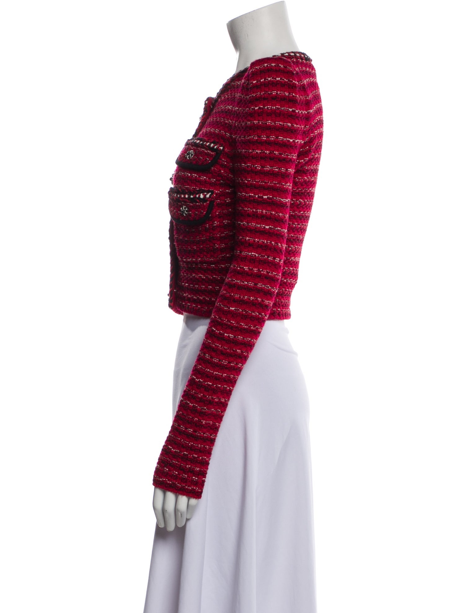 Self-Portrait Wool Tweed Pattern Bolero